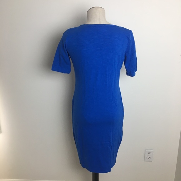 Lularoe Julie Solid Blue Dress - Picture 2 of 5